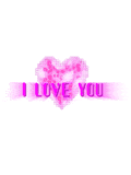 Gif animé coeur rose y love you